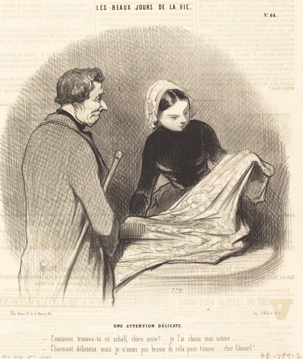 En delikat opmærksomhed af Honoré Daumier