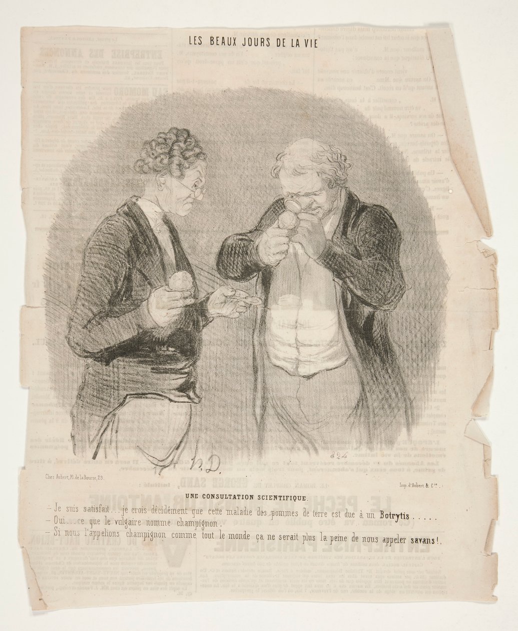 En videnskabelig konsultation fra Livets smukke dage af Honoré Daumier
