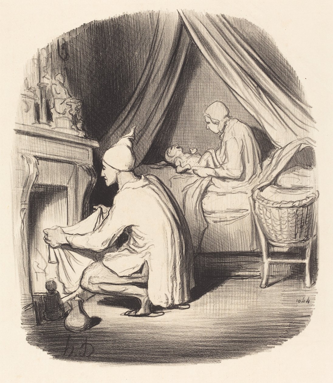 En urolig nat af Honoré Daumier