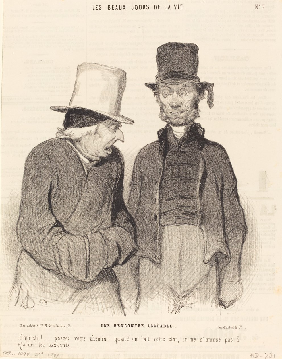 Et hyggeligt møde af Honoré Daumier