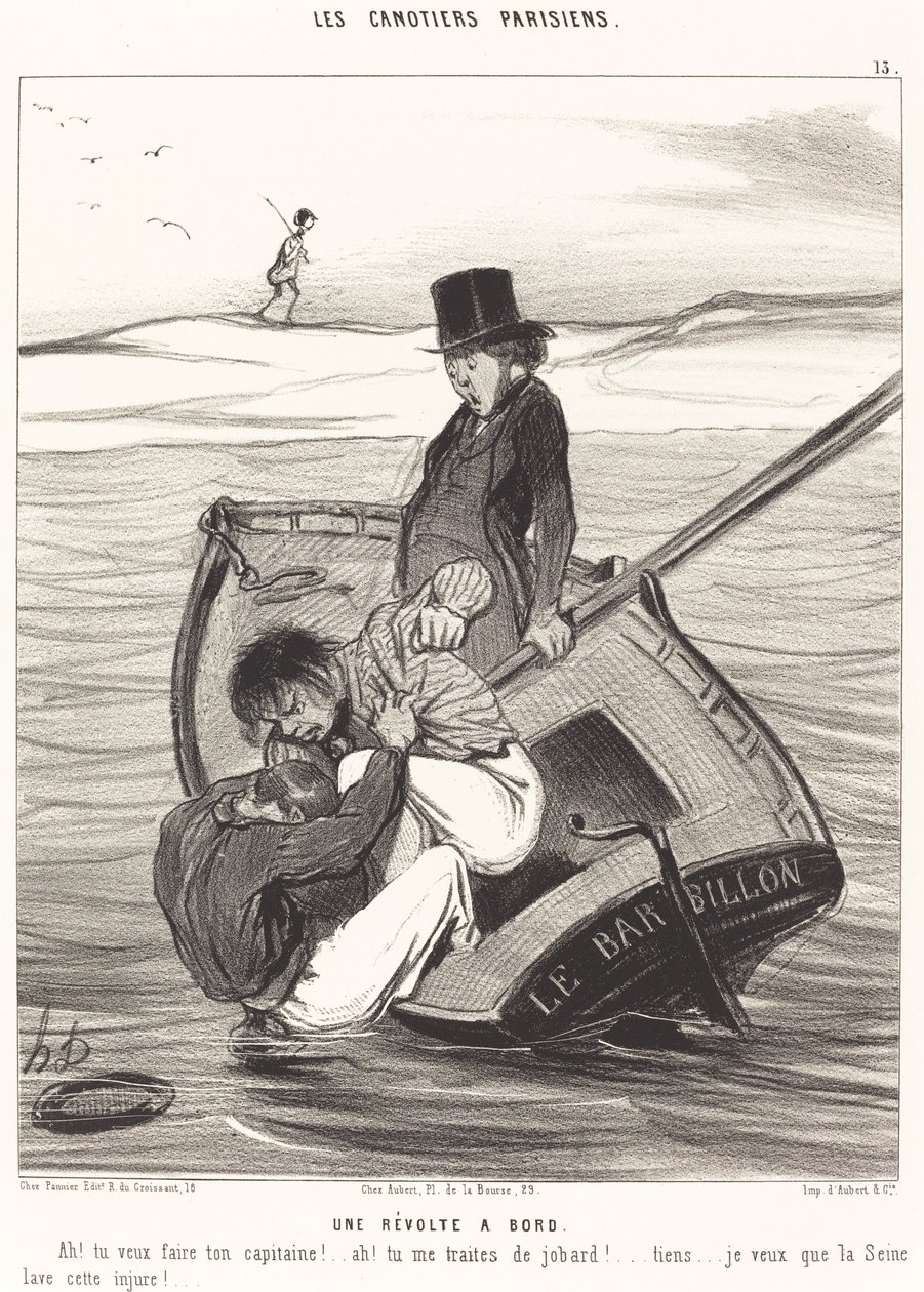 Et oprør om bord af Honoré Daumier