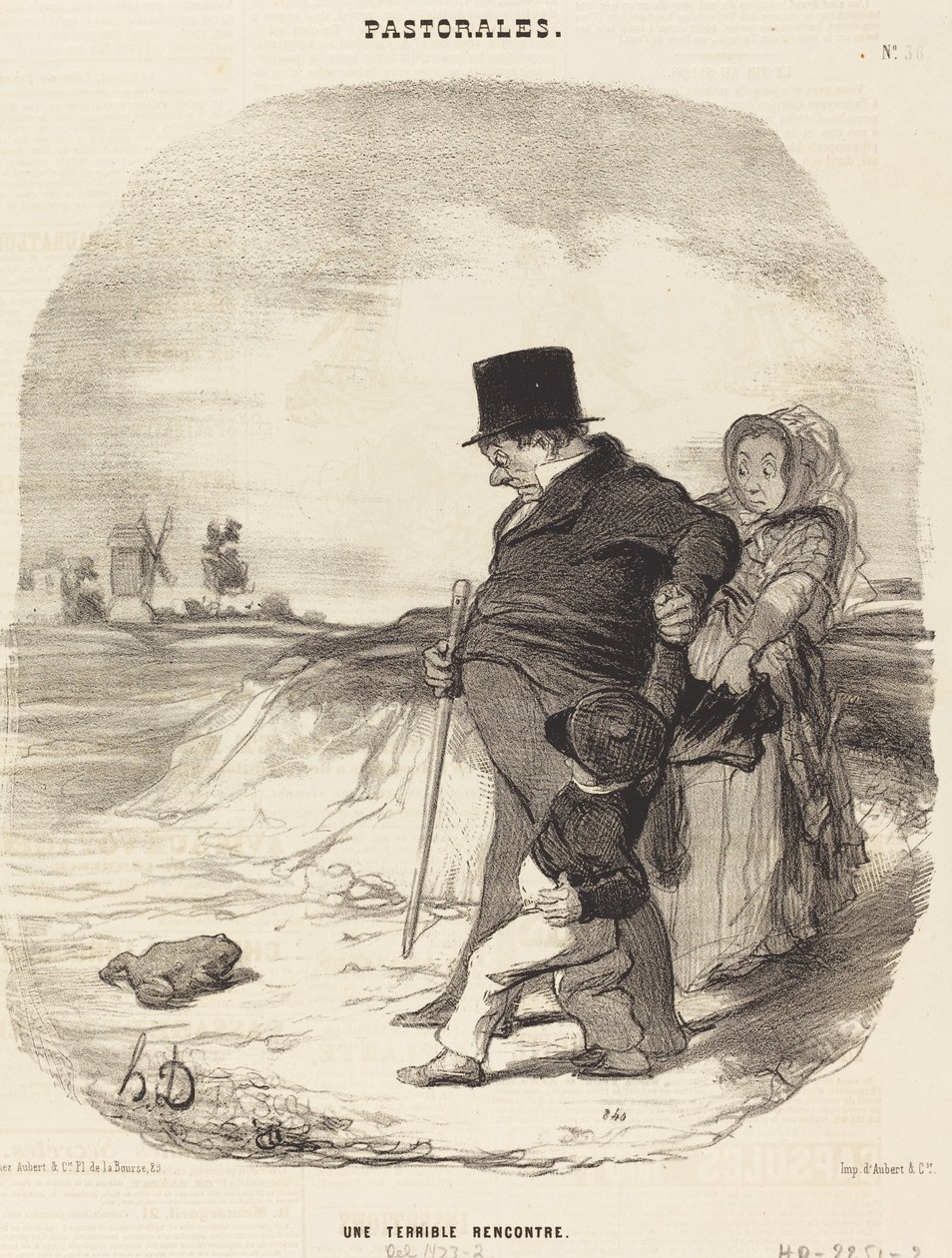 Et frygteligt møde af Honoré Daumier