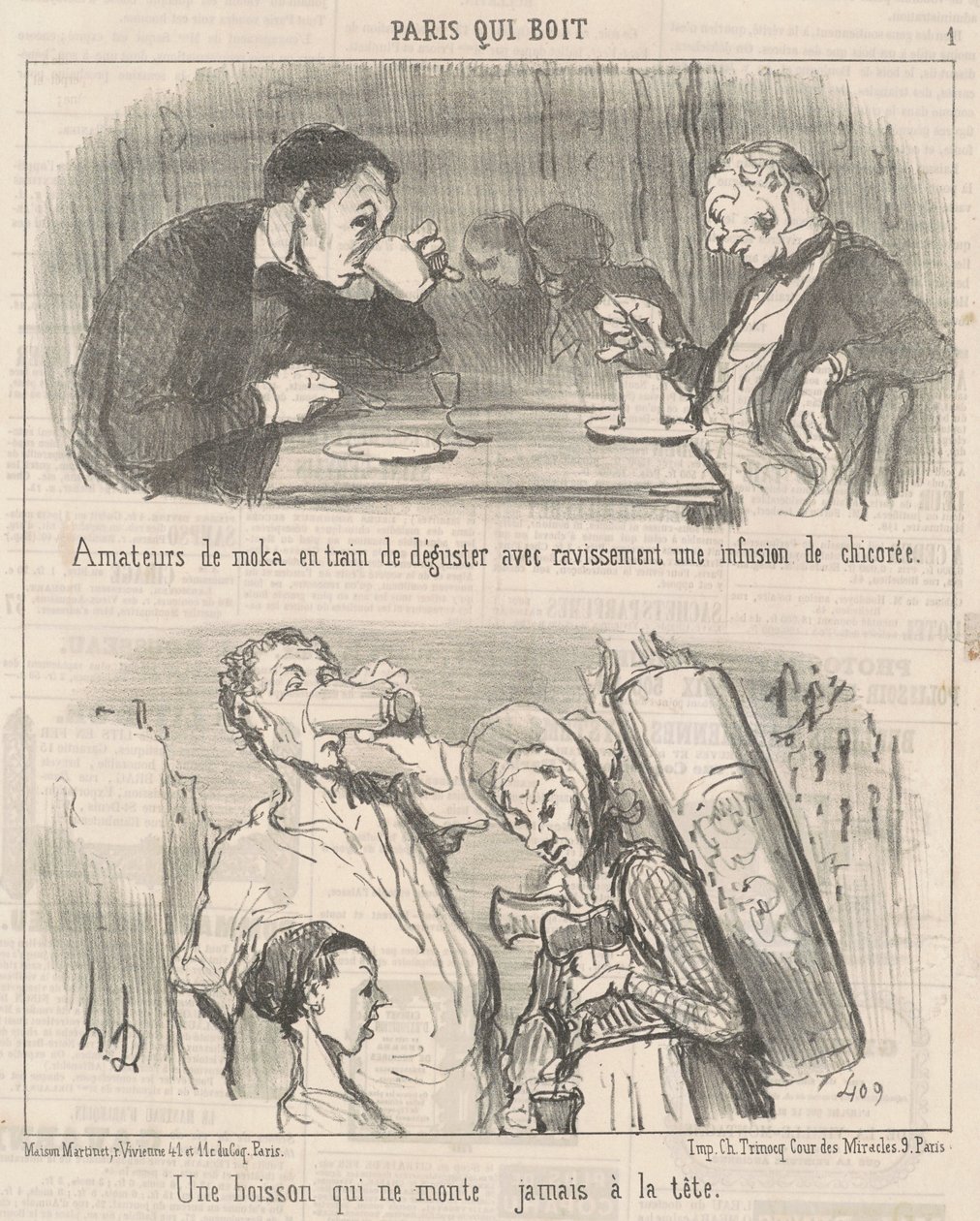 En drink, der aldrig går dig til hovedet af Honoré Daumier