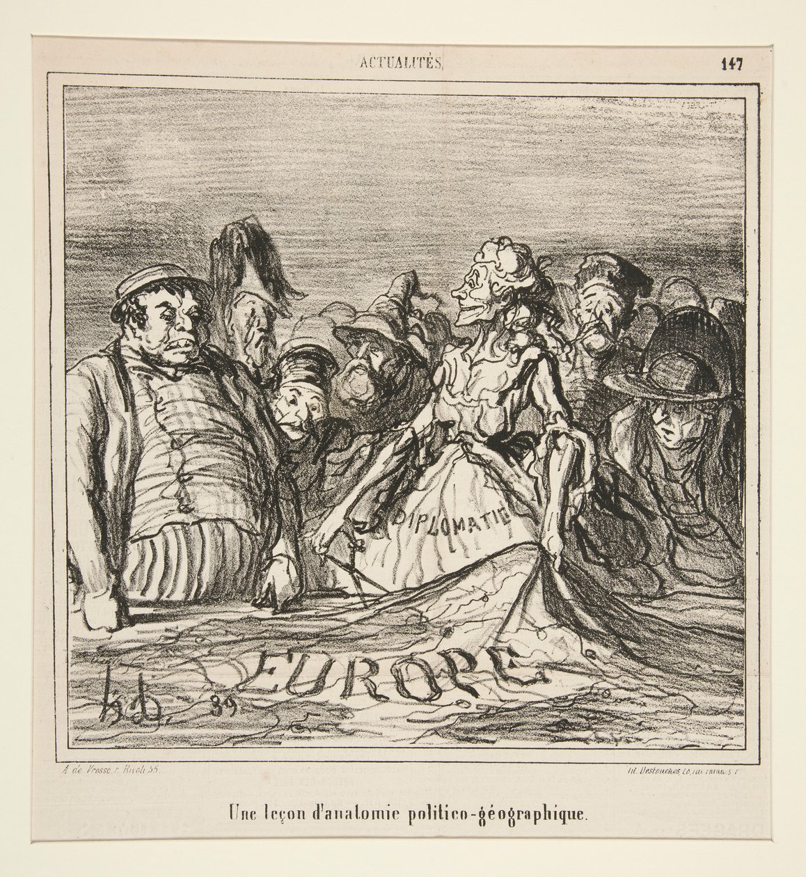 En lektion af af Honoré Daumier