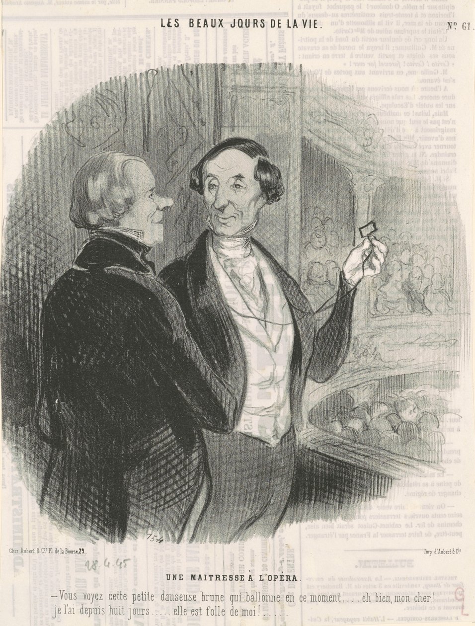 En elskerinde i operaen af Honoré Daumier