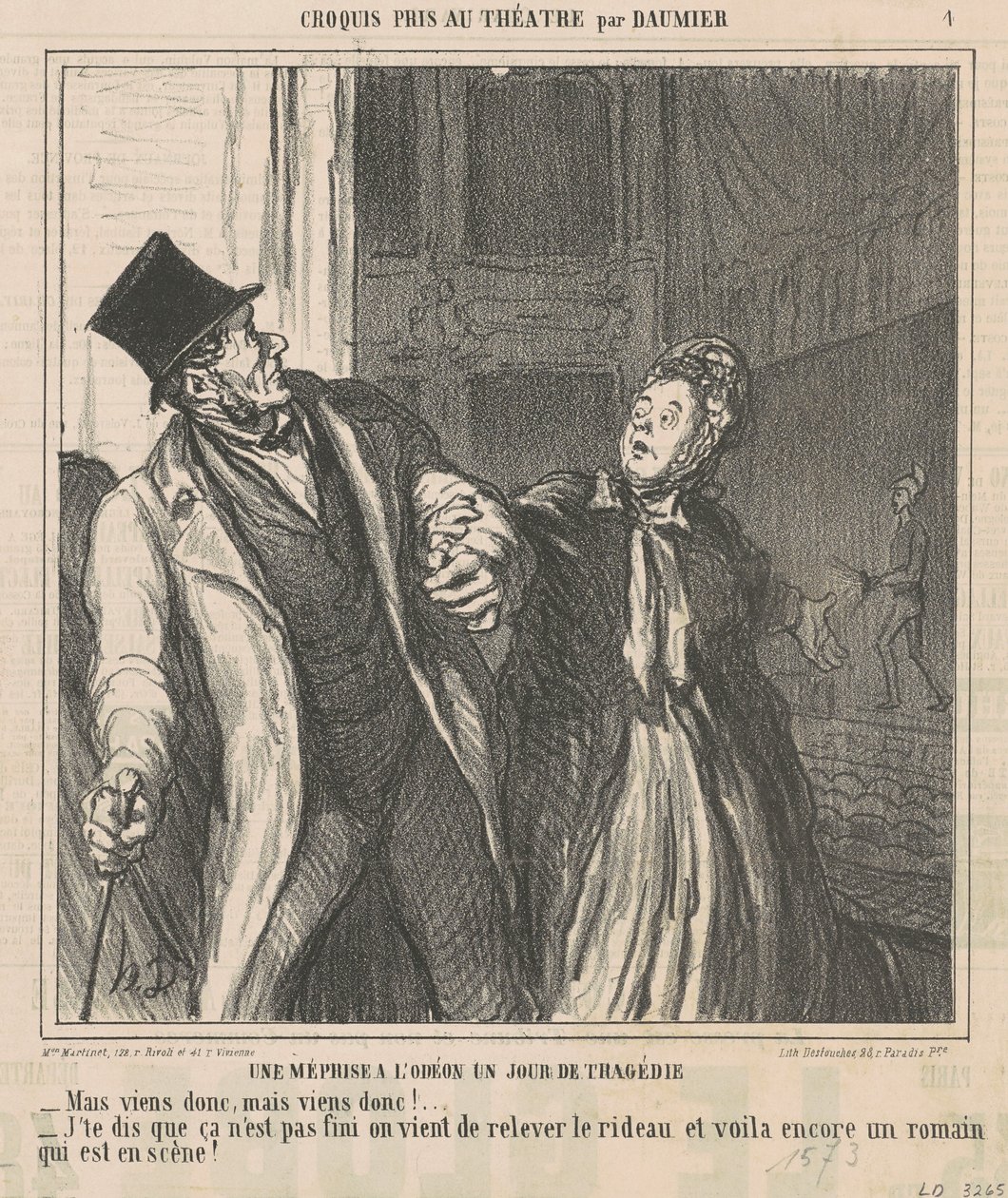 En misforståelse ved odeon... af Honoré Daumier