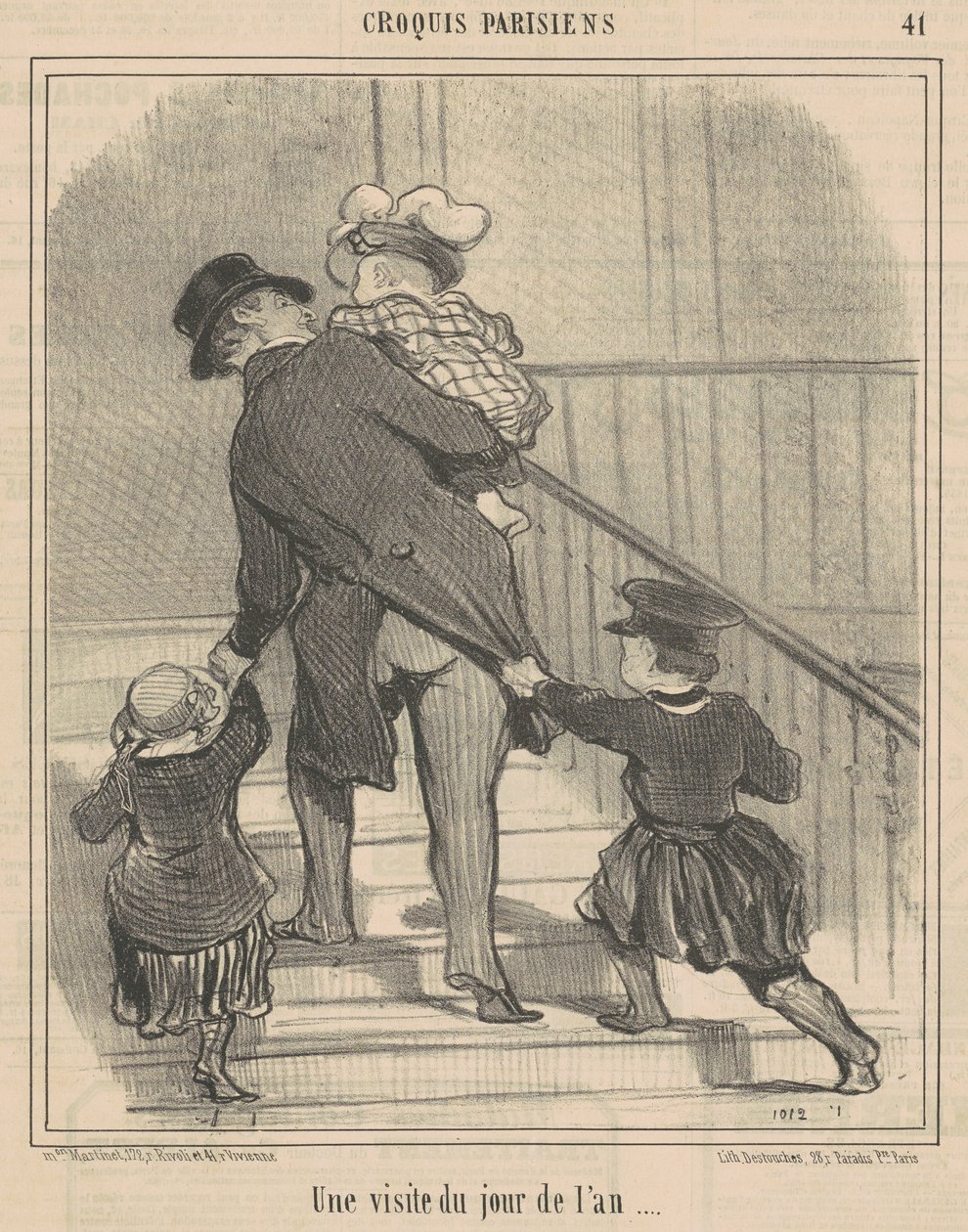Nytårsbesøg af Honoré Daumier