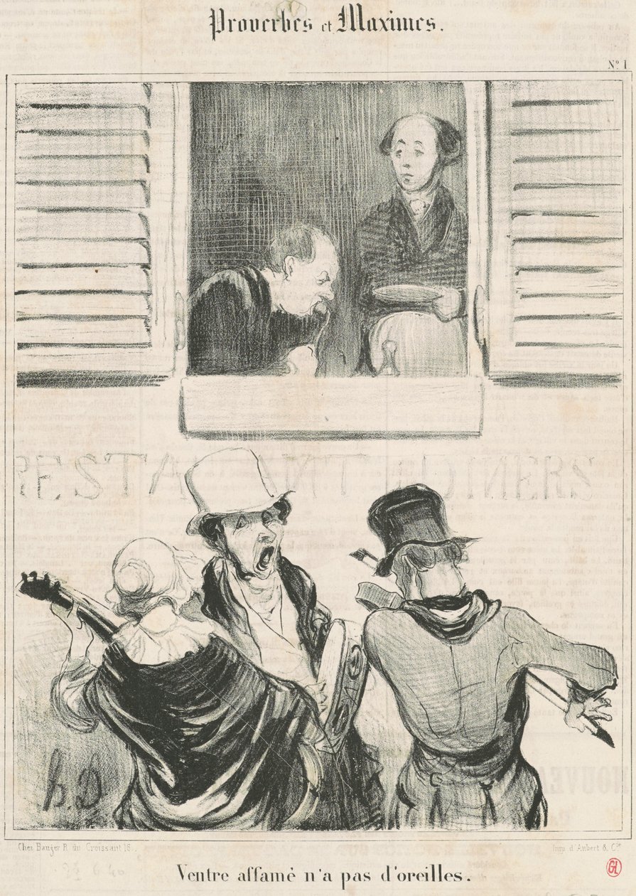 sulten mave har ingen ører af Honoré Daumier