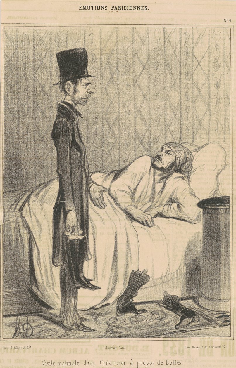 Morgenbesøg fra en kreditor af Honoré Daumier
