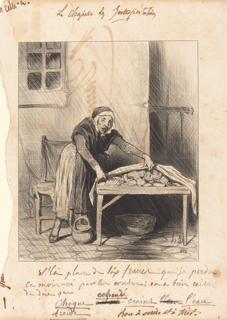 Det er mere end seks francs, jeg taber... af Honoré Daumier