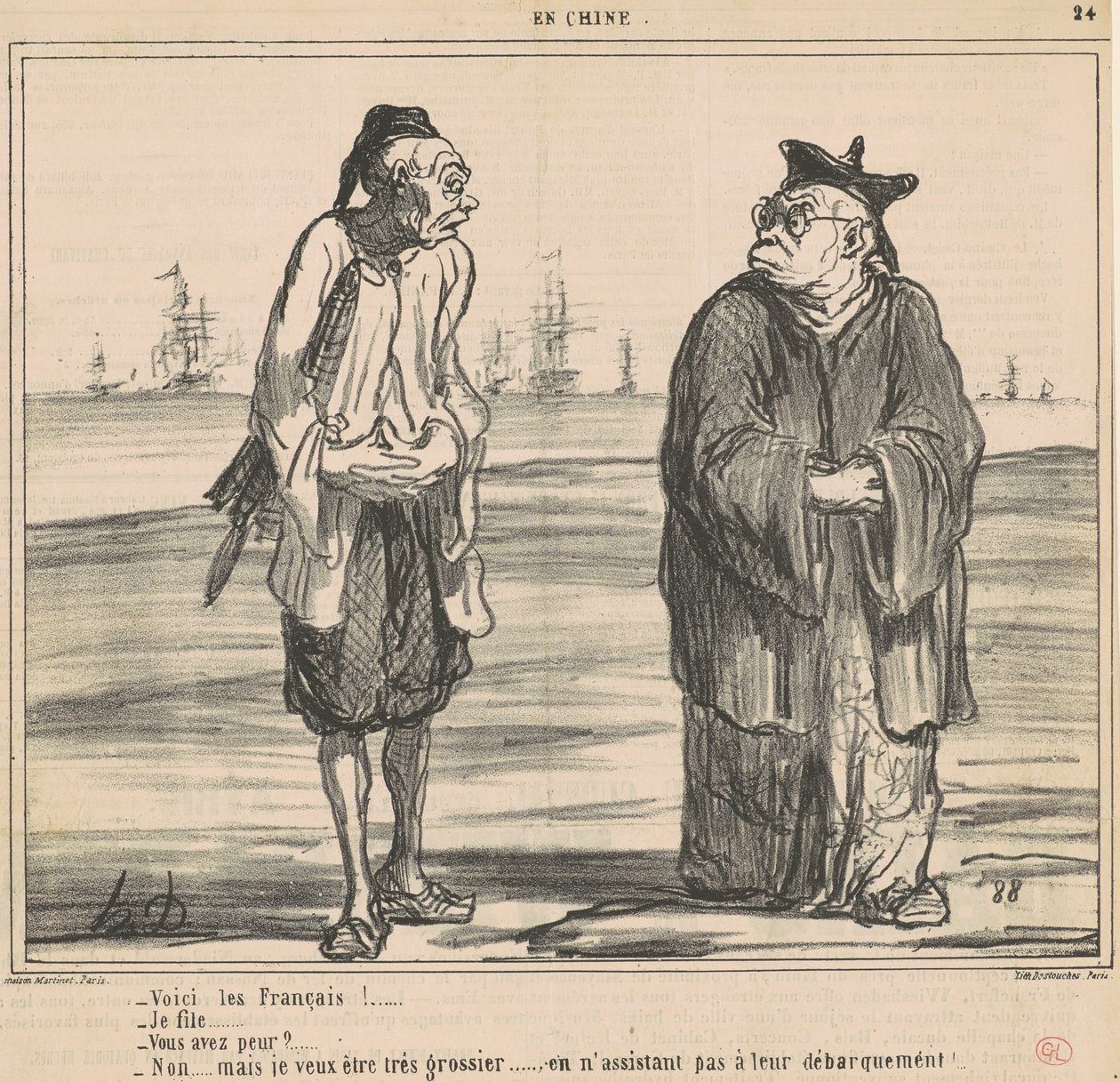 Her kommer franskmændene! ... jeg datter ... af Honoré Daumier