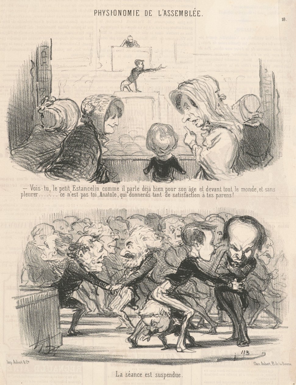Kan du se, den lille estancelin mens han taler... af Honoré Daumier