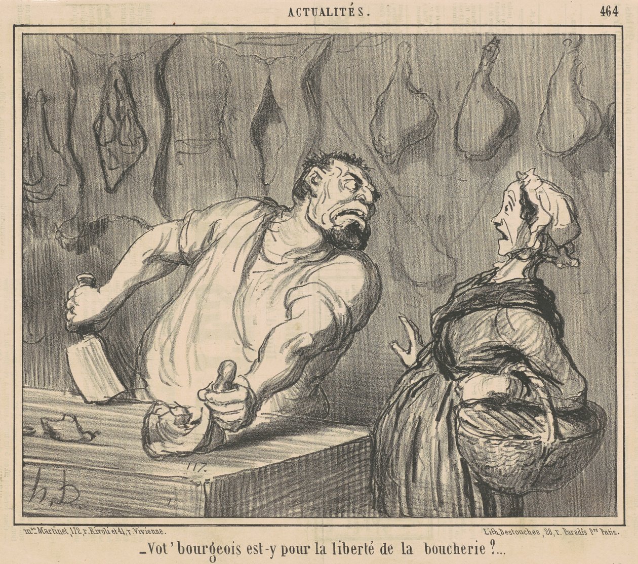 Er din borgerlig der for frihed fra slagteriet? af Honoré Daumier
