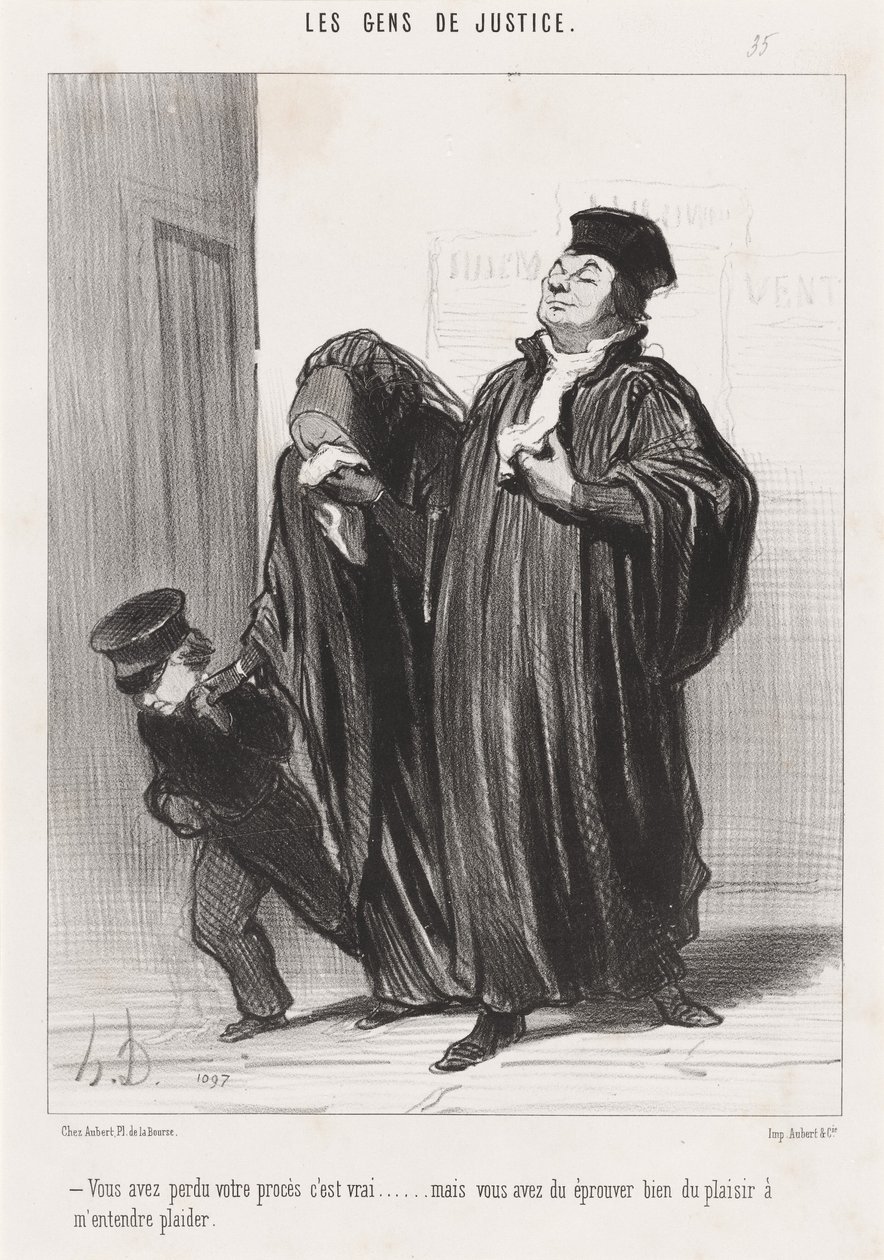 Du tabte din sag, det er sandt... af Honoré Daumier