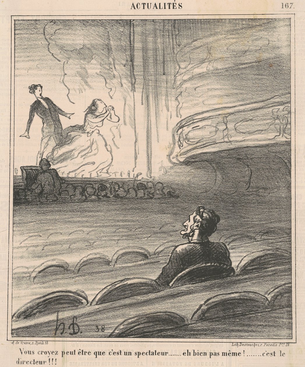 Du tror måske, han er en tilskuer... af Honoré Daumier