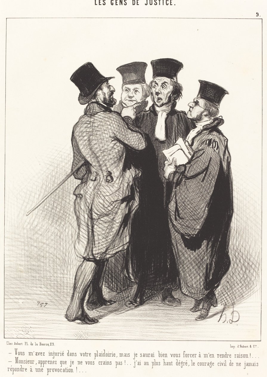 Du fornærmede mig i din bøn... af Honoré Daumier