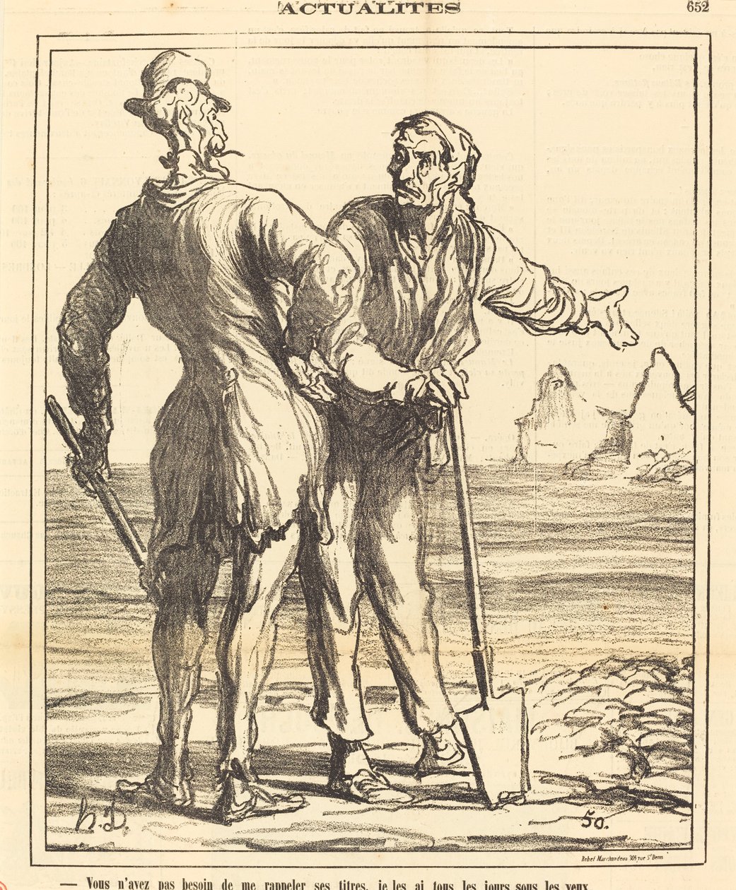 Du behøver ikke minde mig om hans titler... af Honoré Daumier