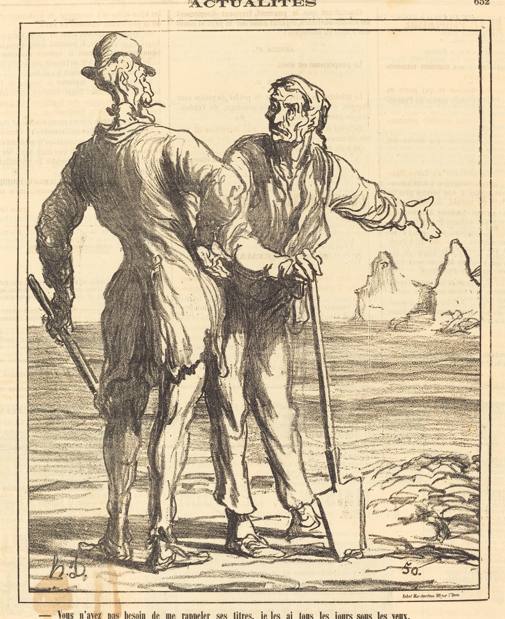 Du behøver ikke minde mig om hans titler... af Honoré Daumier
