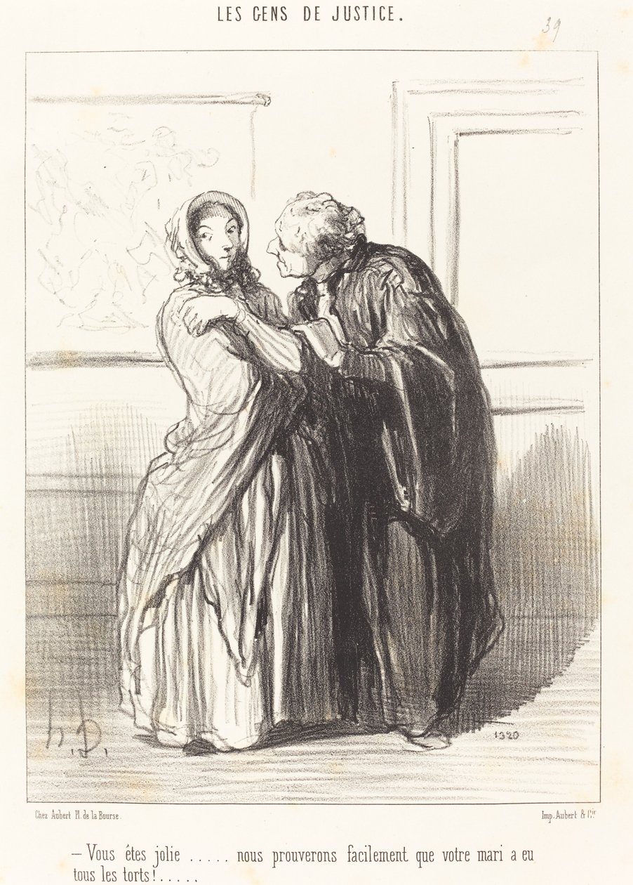 Du er smuk... af Honoré Daumier