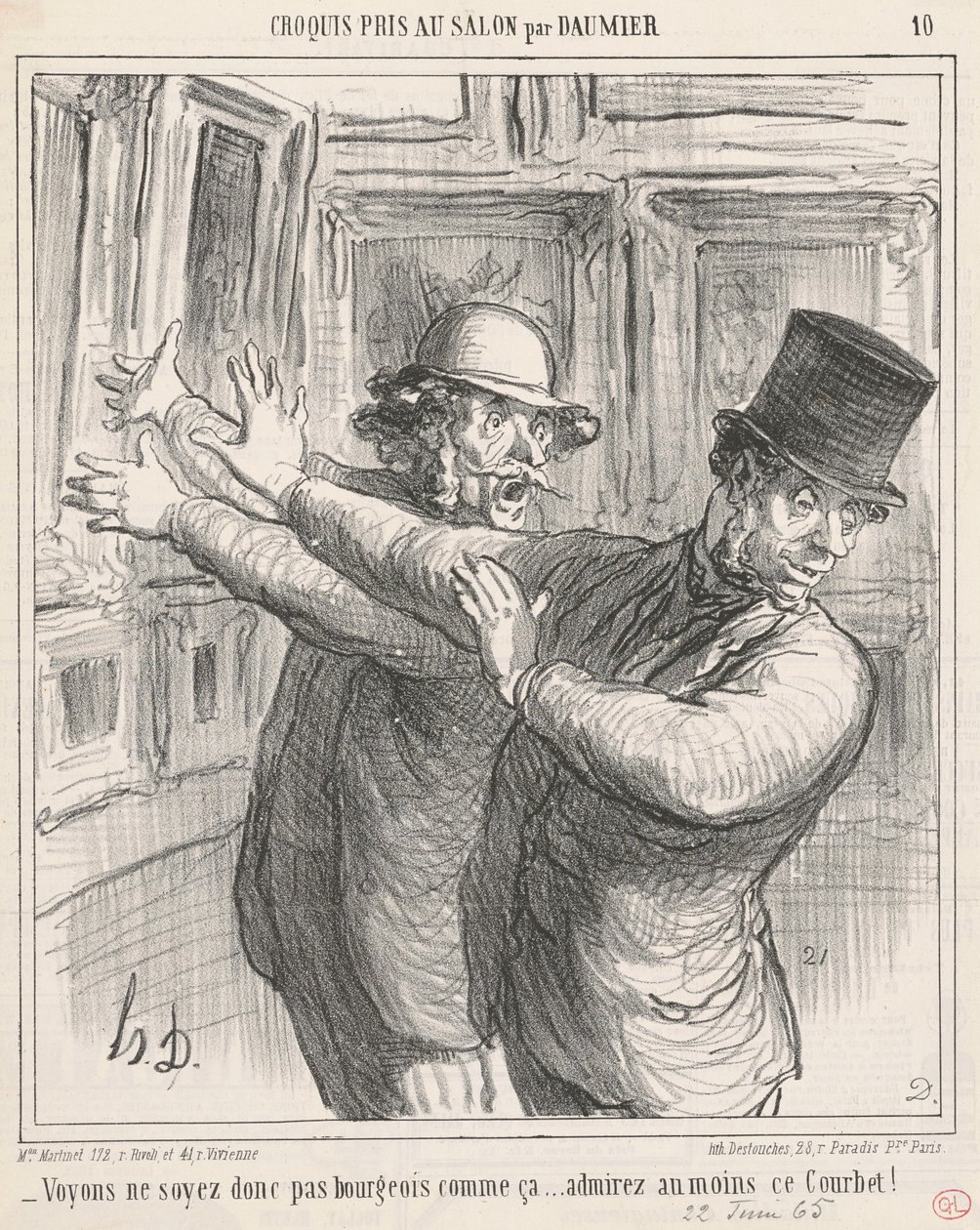 Lad os se... i det mindste beundre denne Courbet! ... af Honoré Daumier