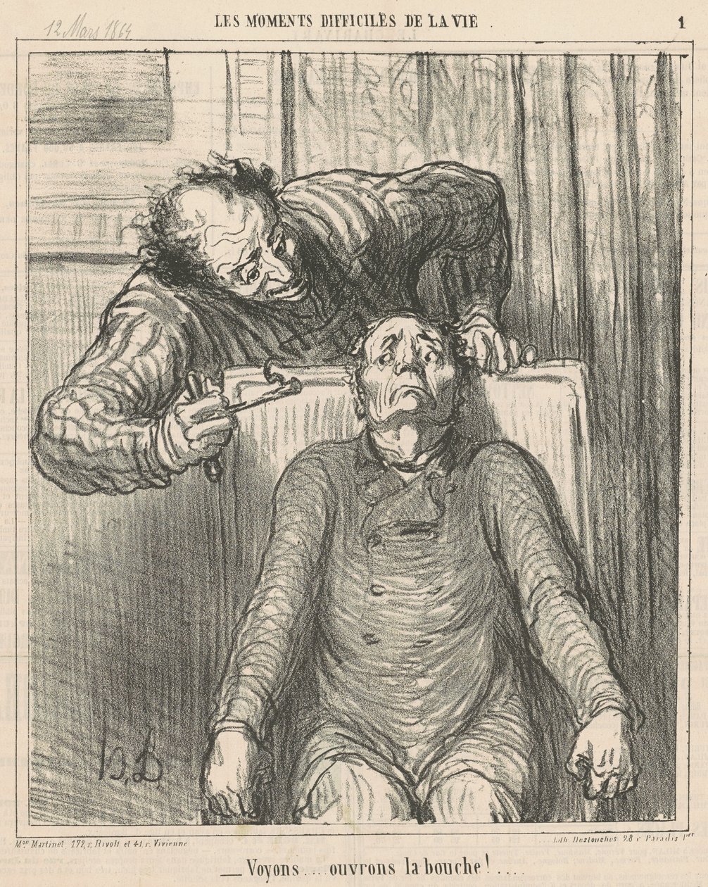 Lad os se... lad os åbne munden! ... af Honoré Daumier