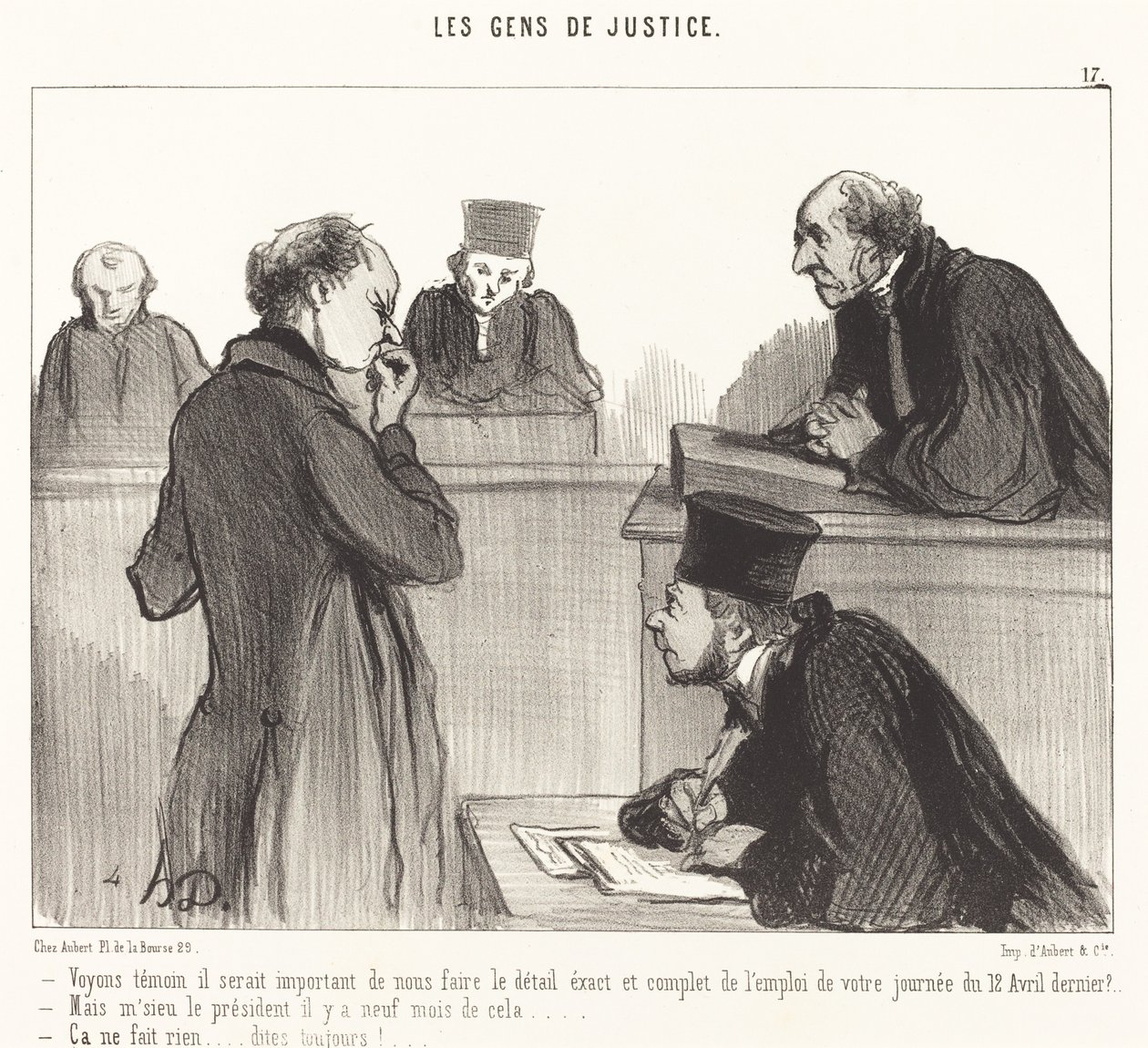 At se vidne ville det være vigtigt at... af Honoré Daumier