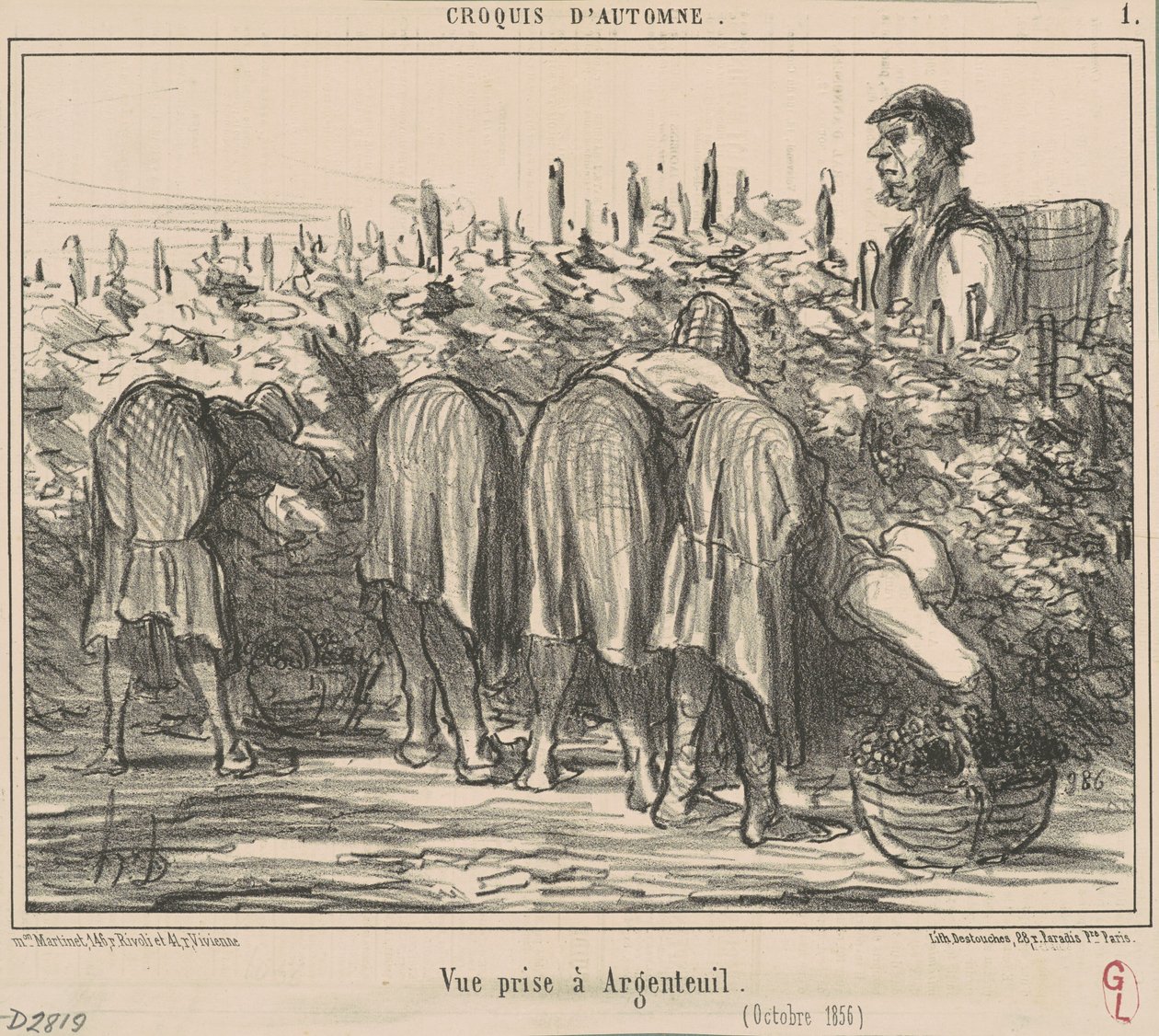 Udsigt taget i Argenteuil (oktober 1856) af Honoré Daumier