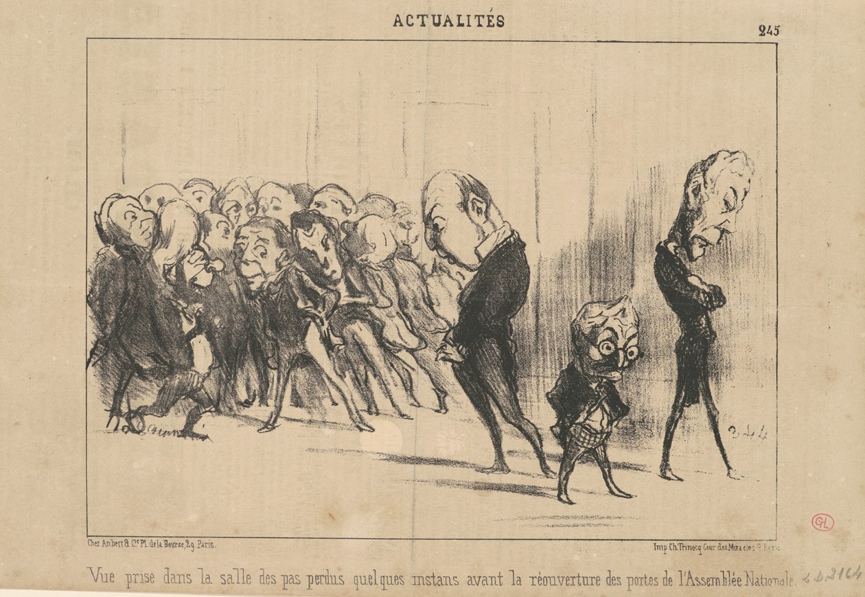 Udsigt taget i hallen med tabte trin... af Honoré Daumier