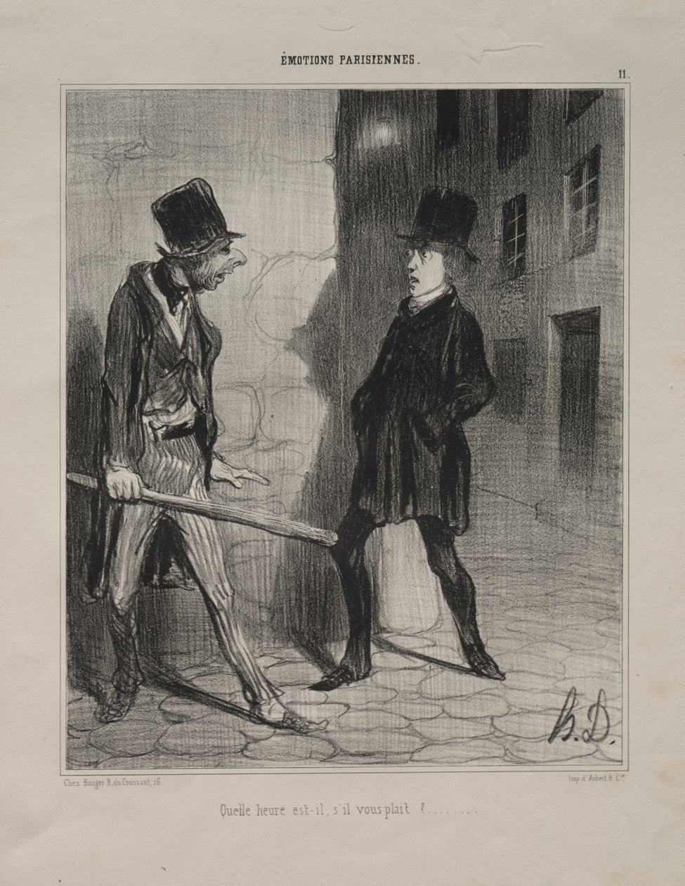 Hvad er klokken? af Honoré Daumier