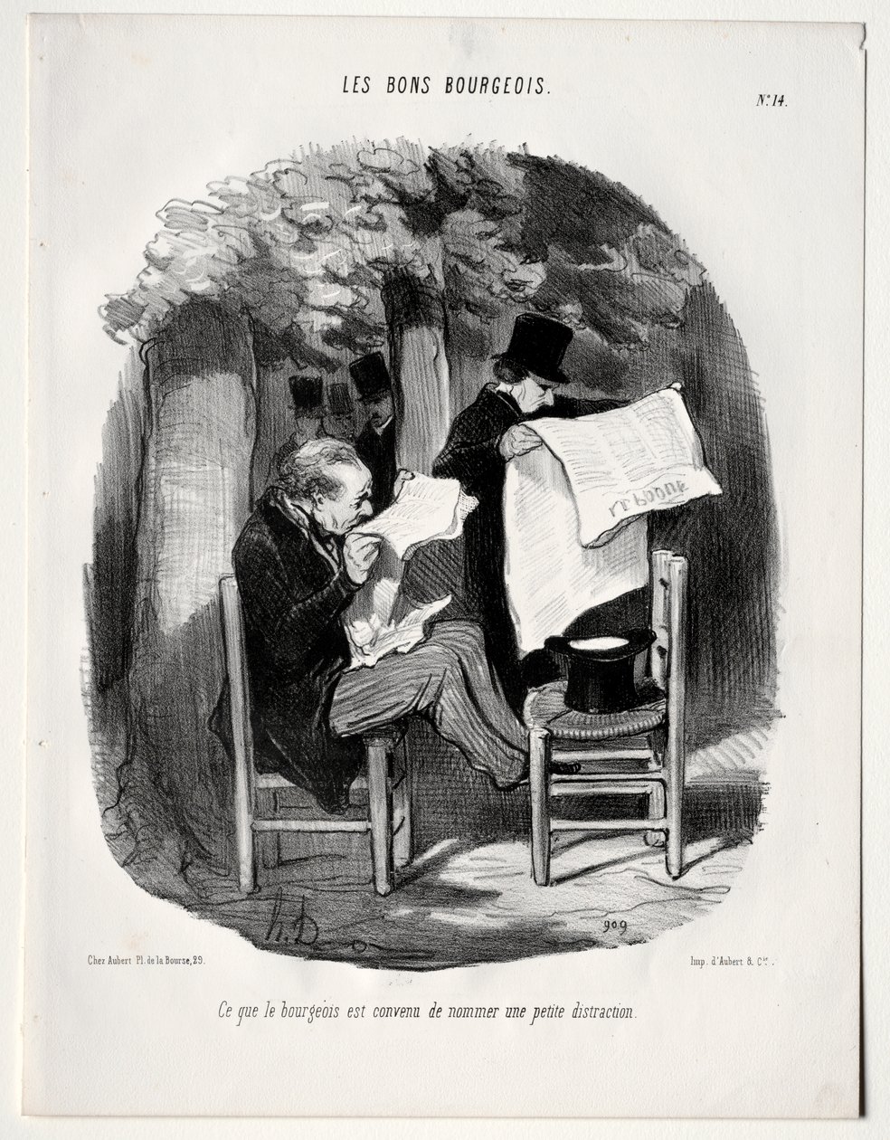 Hvad de borgerlige kalder en let distraktion af Honoré Daumier