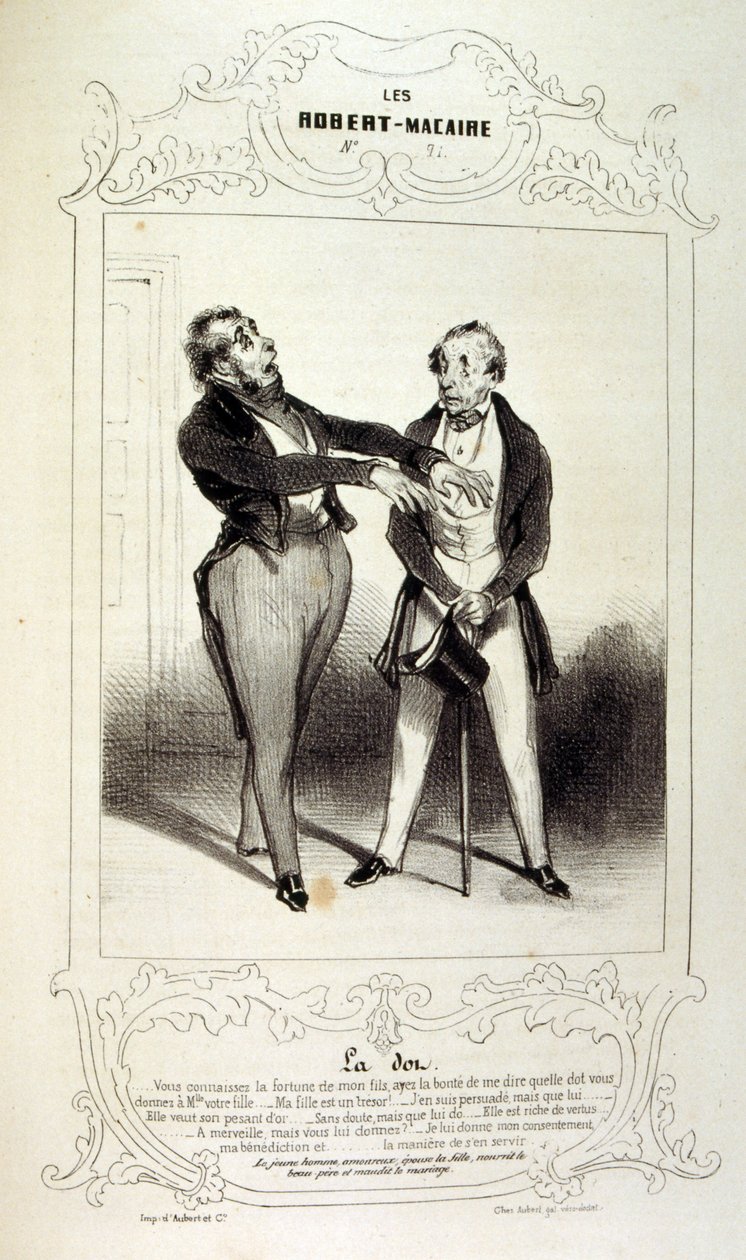 illustrationer om ideer og legender Philipon under titlen Les Cent og Robert Macaire af Honoré Daumier