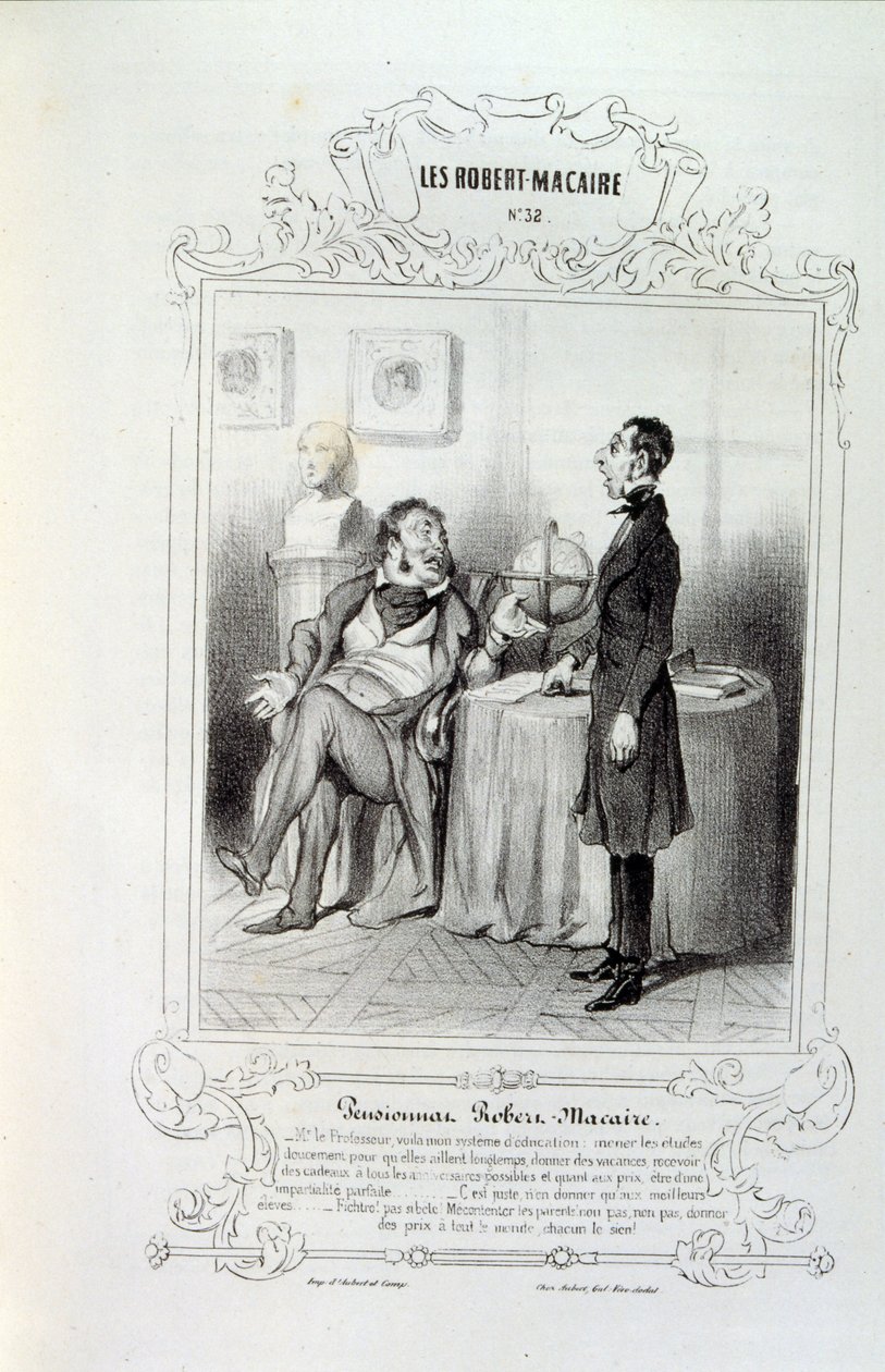 illustrationer om ideer og legender Philipon under titlen Les Cent og Robert Macaire af Honoré Daumier