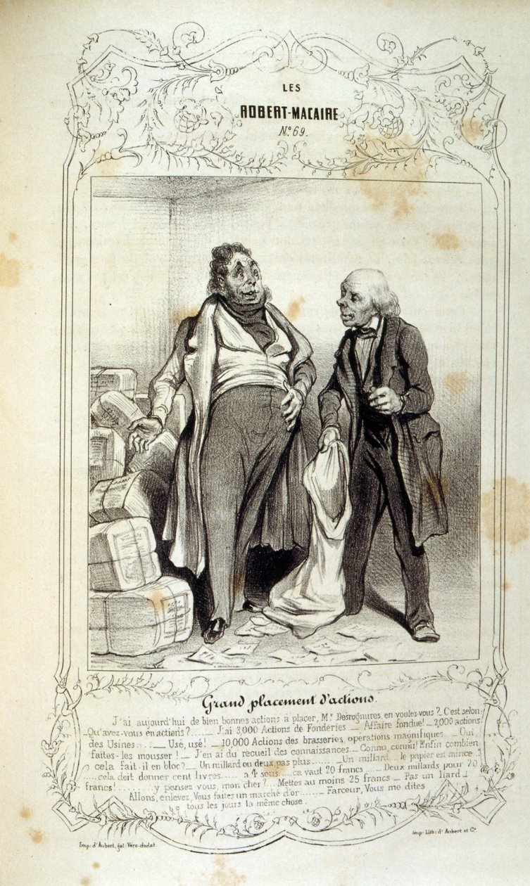illustrationer om ideer og legender Philipon under titlen Les Cent og Robert Macaire af Honoré Daumier