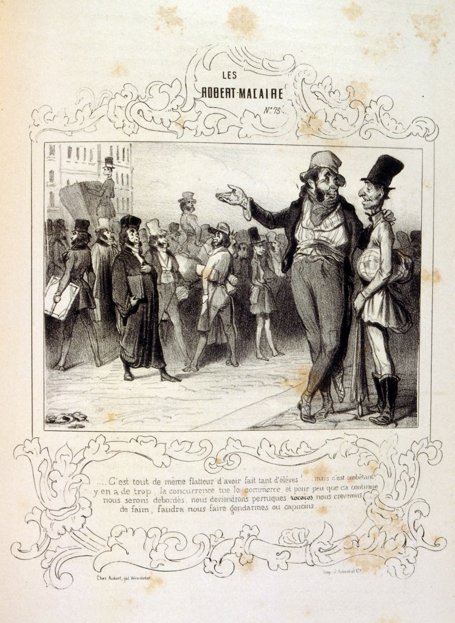 illustrationer om ideer og legender Philipon under titlen Les Cent og Robert Macaire af Honoré Daumier