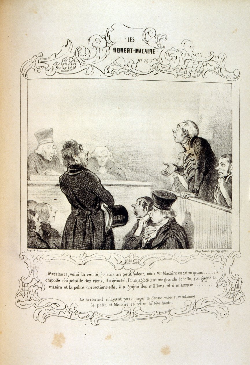 illustrationer om ideer og legender Philipon under titlen Les Cent og Robert Macaire af Honoré Daumier