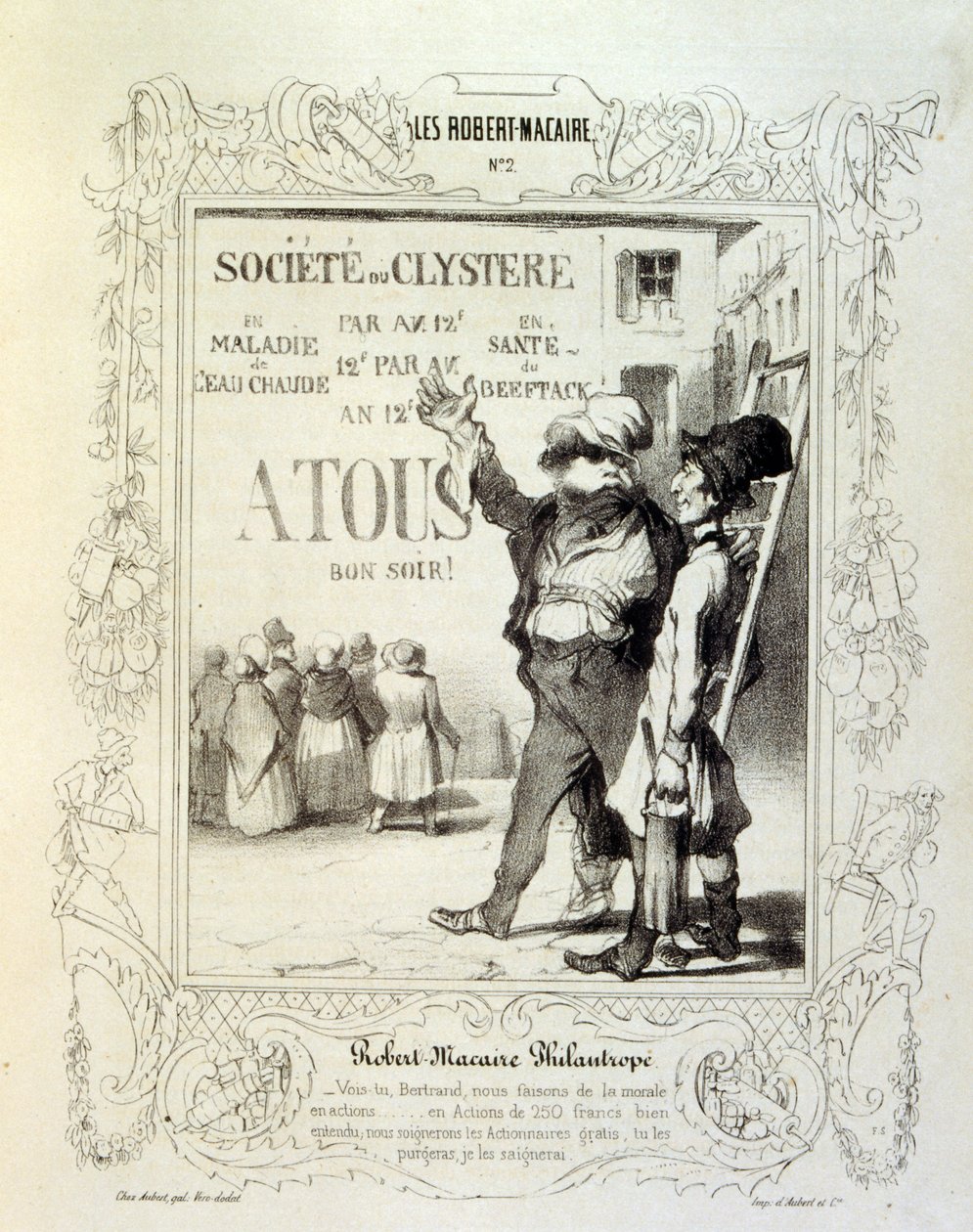 illustrationer om ideer og legender Philipon under titlen Les Cent og Robert Macaire af Honoré Daumier