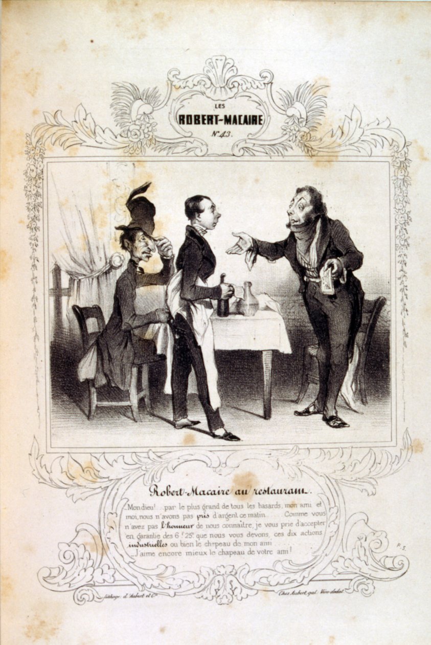 illustrationer om ideer og legender Philipon under titlen Les Cent og Robert Macaire af Honoré Daumier