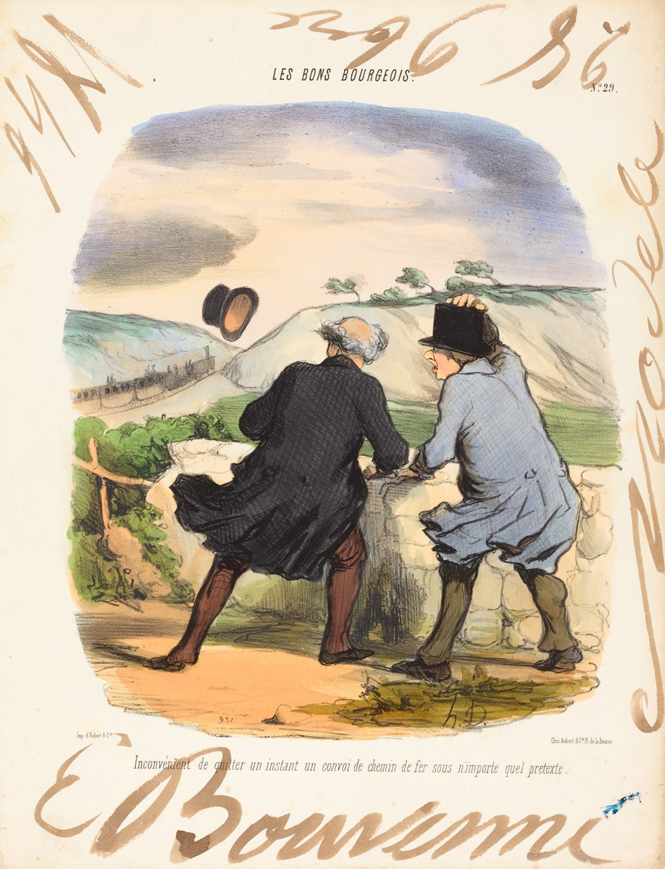 Ulempe ved at forlade af Honoré Daumier and Edouard Bouvenne