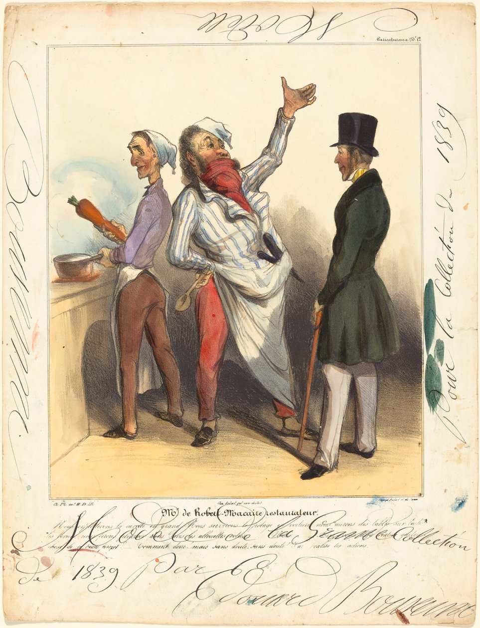 Mr. de Robert Macaire Restauratør af Honoré Daumier and Edouard Bouvenne