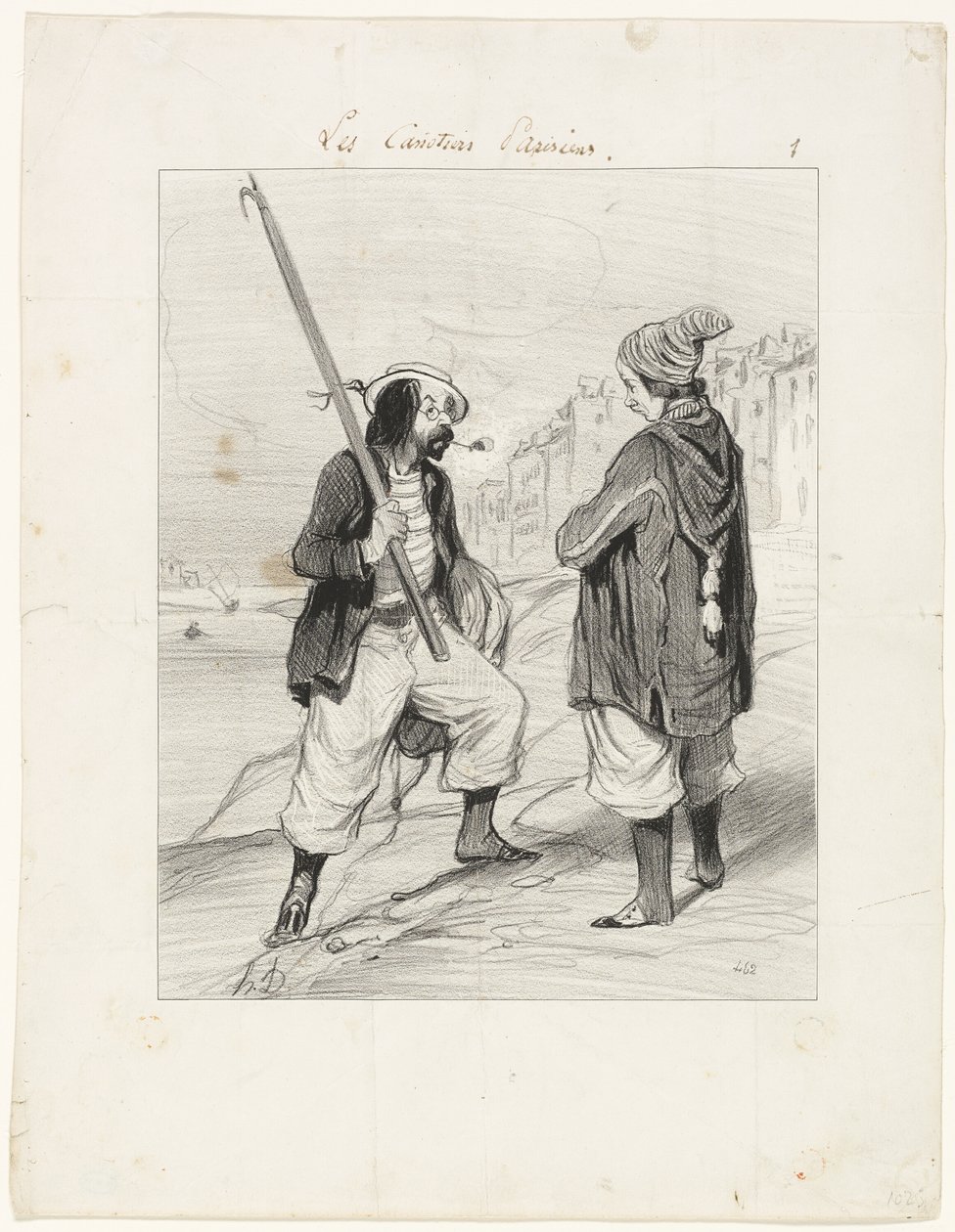 All Right Rigobert, My Old Friend..., plade 1 fra Les Canotiers Parisiens af Honoré Victorin Daumier