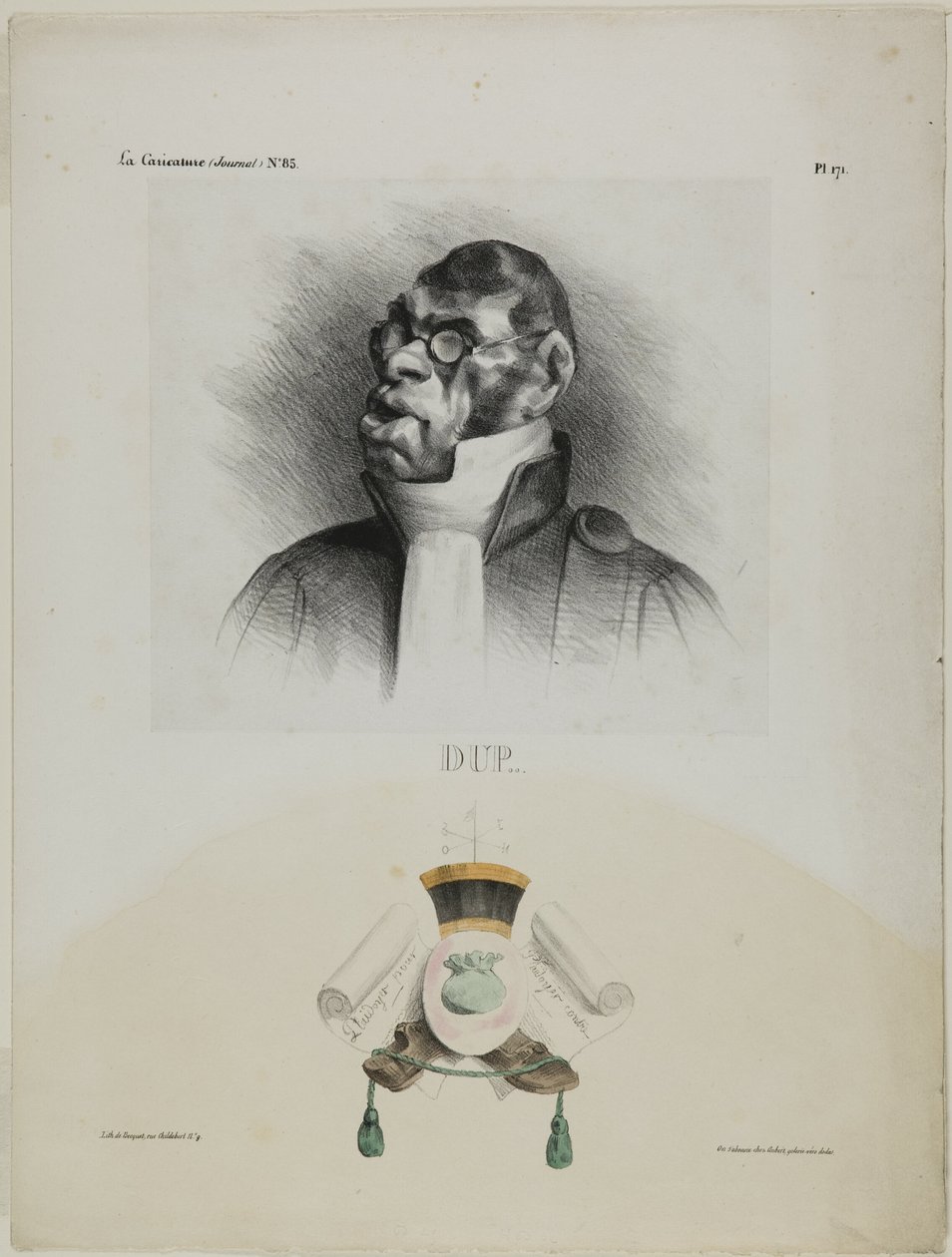 Dup..., plade 171 fra Tegneserieberømtheder af Honoré Victorin Daumier