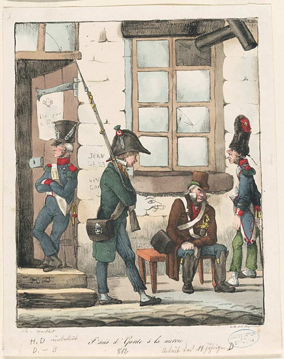 "Jeg bevogter rådhuset" af Honoré Victorin Daumier