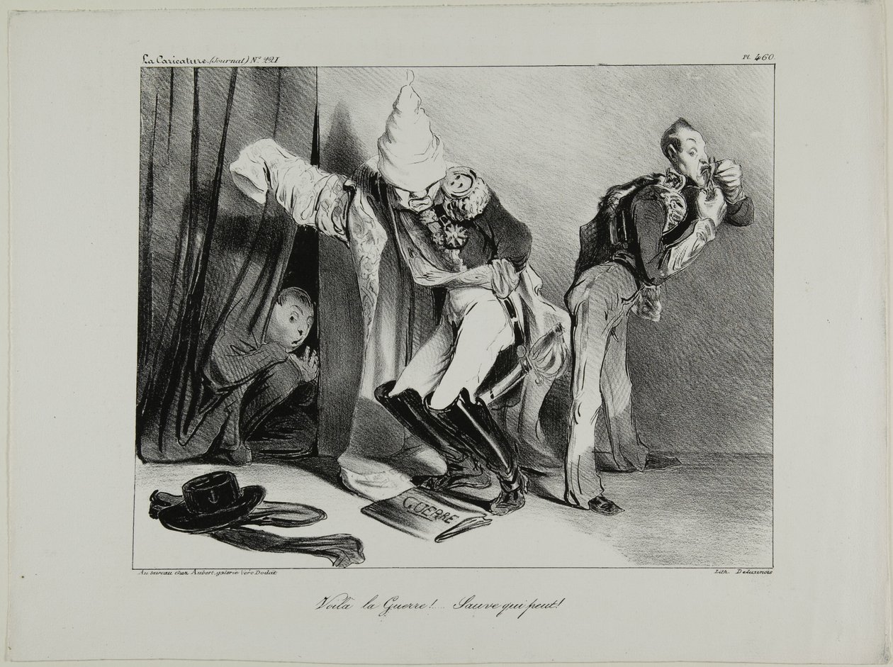 "Det er krig! ... Alle for sig selv!", plade 460 af Honoré Victorin Daumier