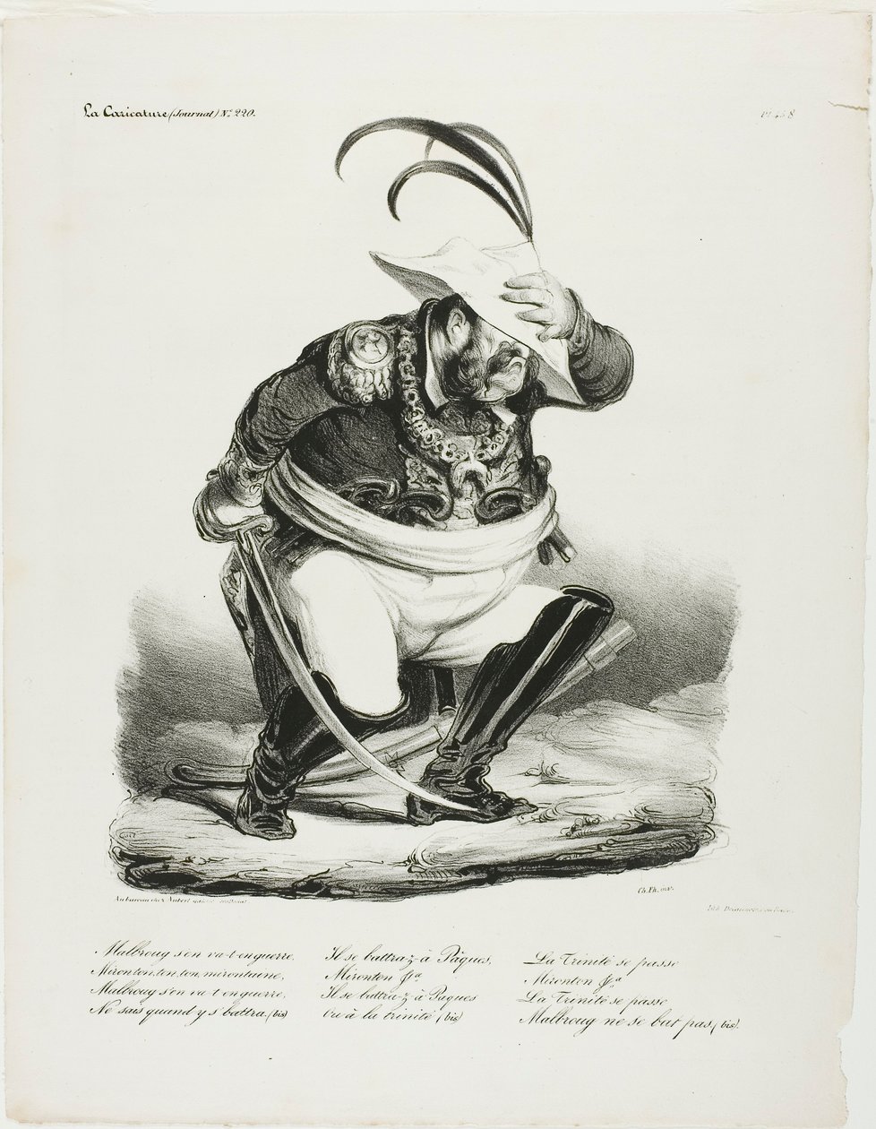 Malbroug går i krig... af Honoré Victorin Daumier