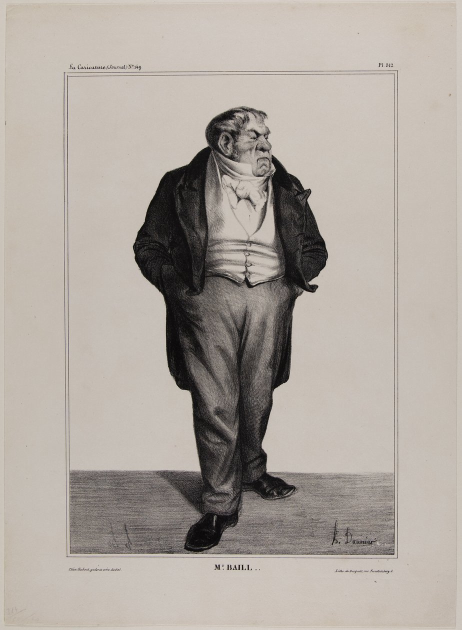 Mr. Baill, plade 312 fra Berømtheder i tegneserier af Honoré Victorin Daumier