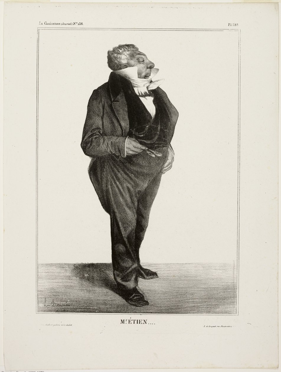 Mr. Étien...., plade 283 fra Tegneserieberømtheder af Honoré Victorin Daumier
