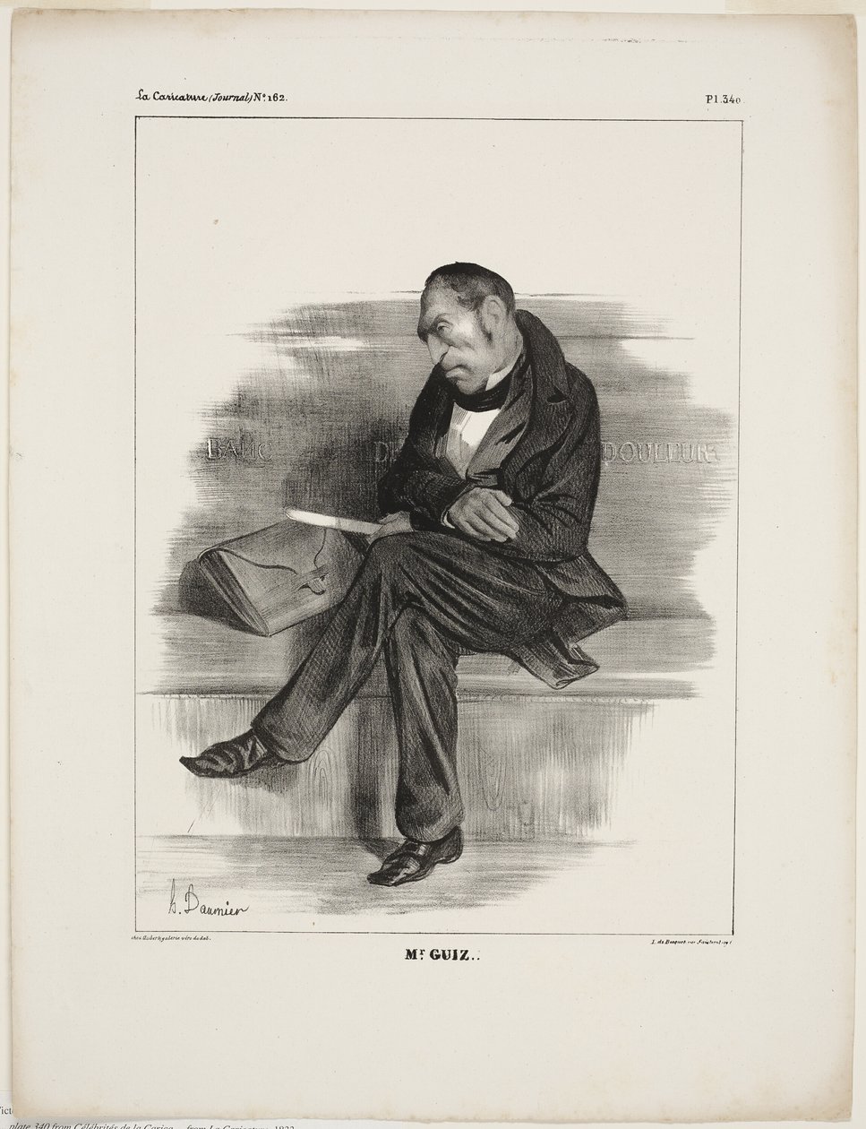 Mr. Guiz..., plade 340 fra Tegneserieberømtheder af Honoré Victorin Daumier
