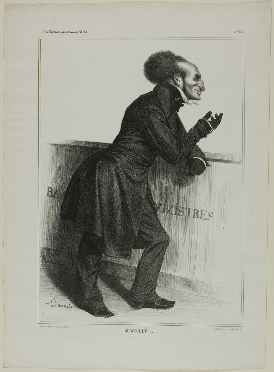 Mr. Joliv...., plade 346 fra Berømtheder i tegneserier af Honoré Victorin Daumier