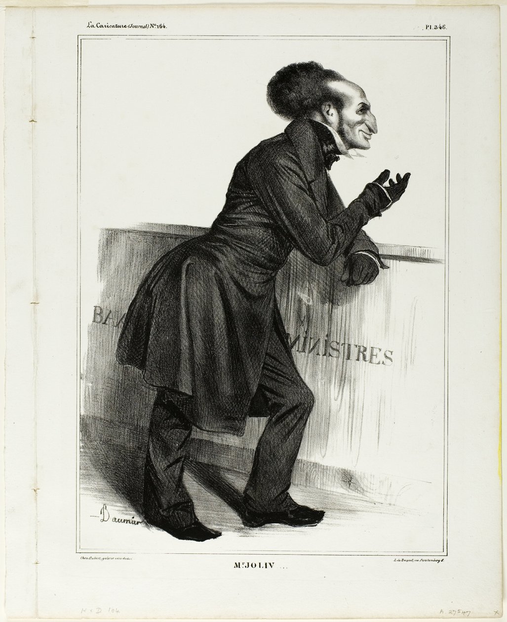 Mr. Joliv...., plade 346 fra Berømtheder i tegneserier af Honoré Victorin Daumier