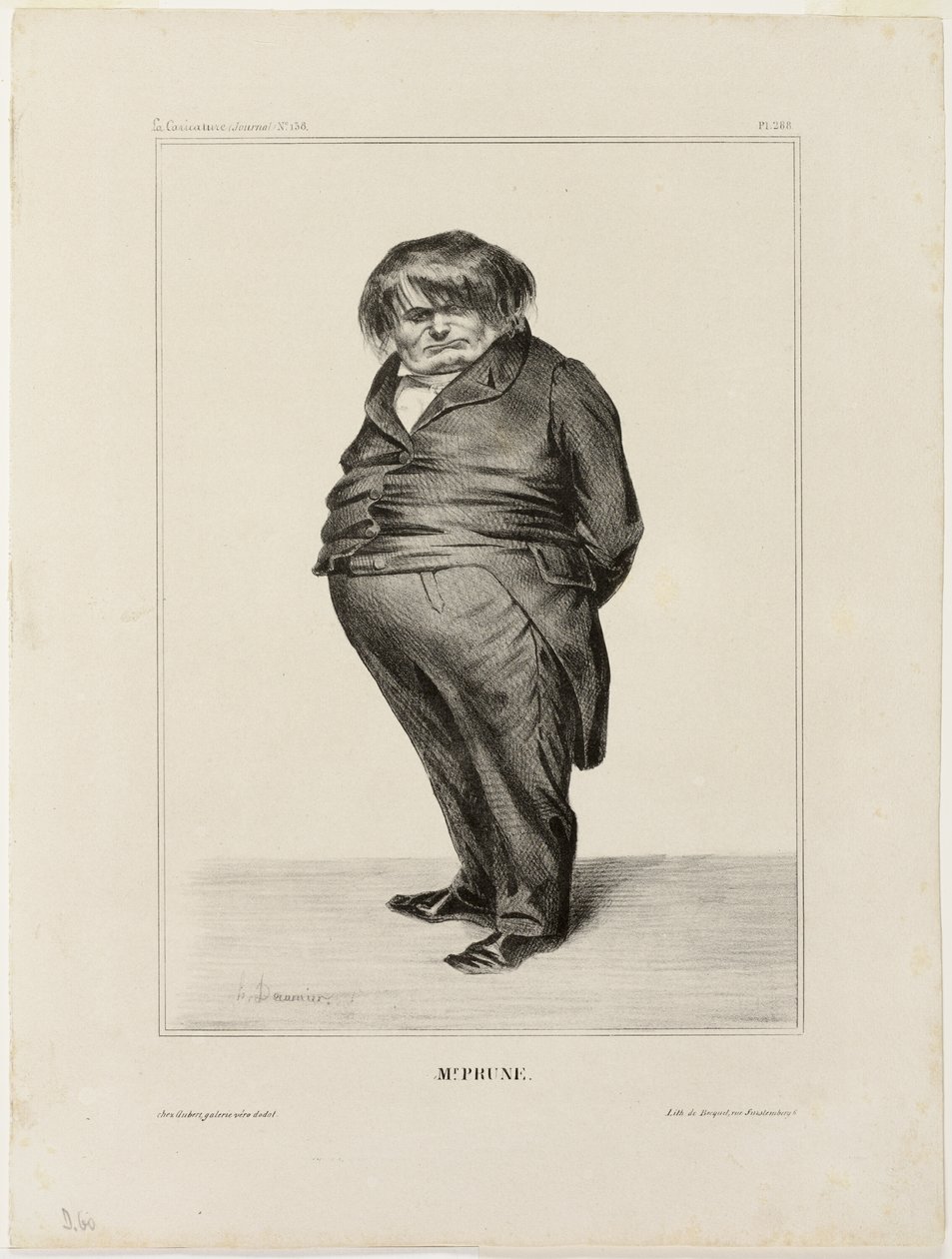 Mr. Prune, planche 288 fra Célébrités de la Caricature af Honoré Victorin Daumier